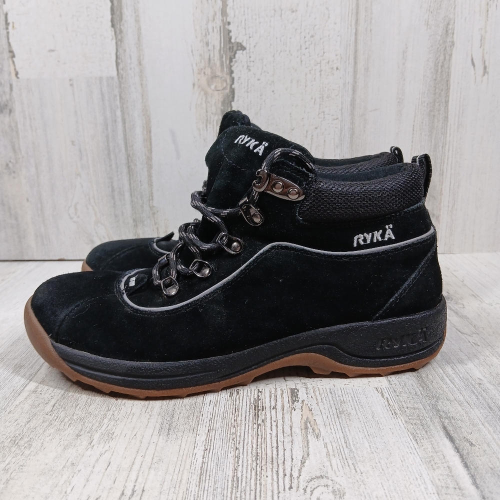 RYKA Womens Terrain‎ Hiking Boots Ghillie Black Suede Shoes #795